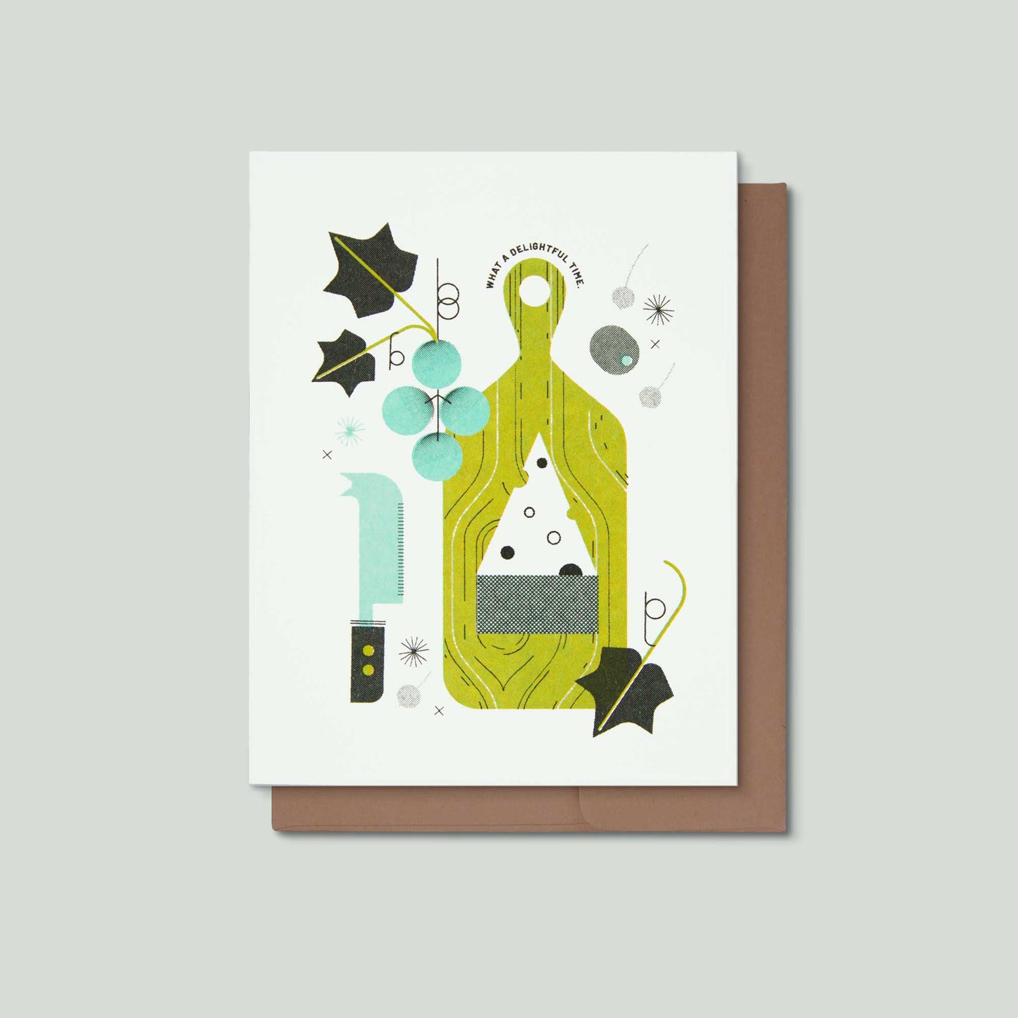 What a Delightful Time Charcuterie Risograph Greeting Card