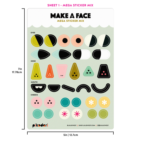 Make A Face Sticker Sheets