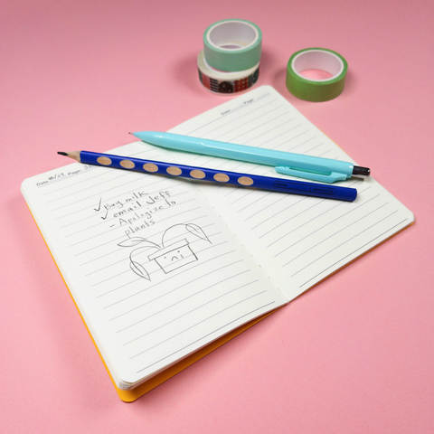 Bendy Pencil Hand-printed Pocket Notebook