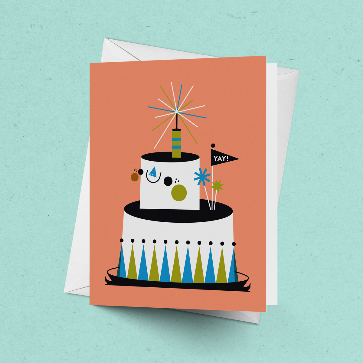 Yay! Birthday Cake Greeting Card