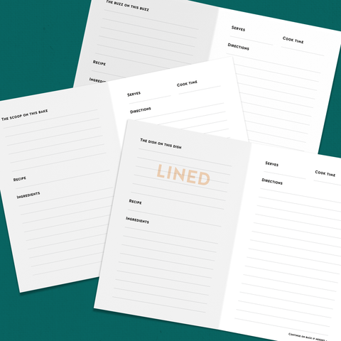 Recipe Card… Cards - 3 Card Set (Baking, Cooking, & Cocktails)