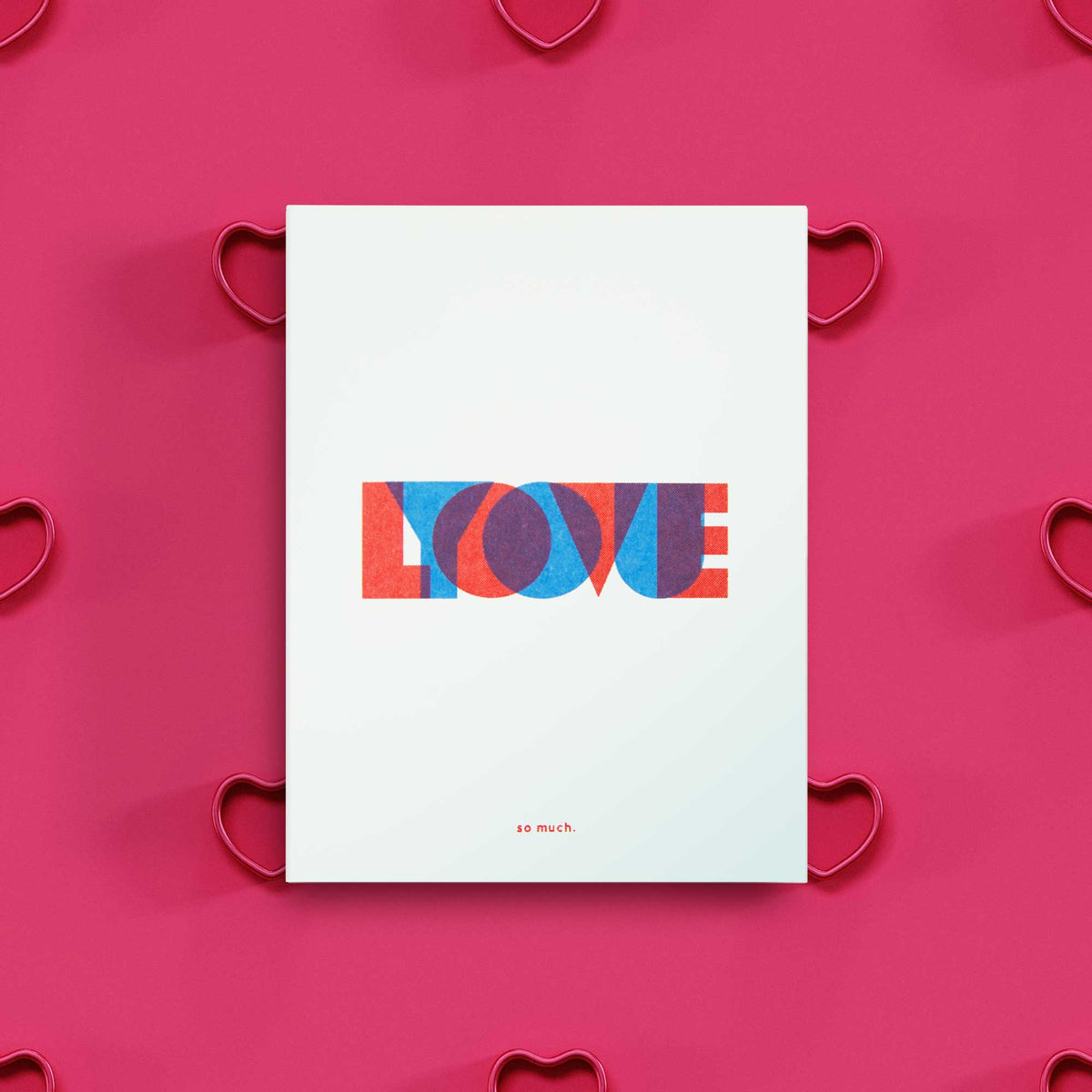 Love You Risograph Greeting Card