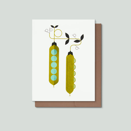 Peas Risograph Greeting Card