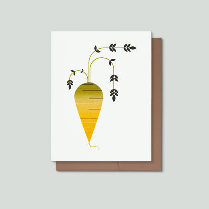 Carrot Risograph Greeting Card