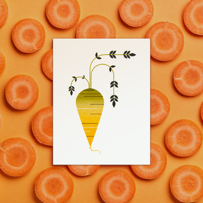 Carrot Risograph Greeting Card