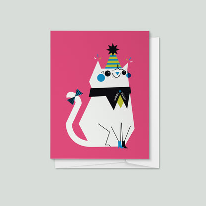 Party Cat Greeting Card