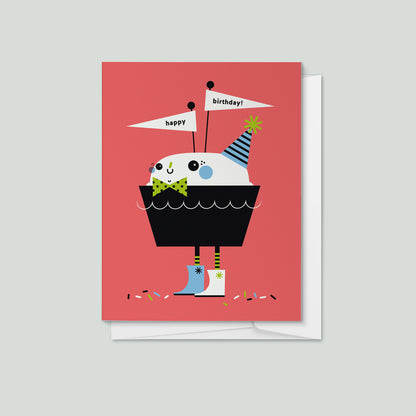 Cupcake  & Sprinkles Birthday Card