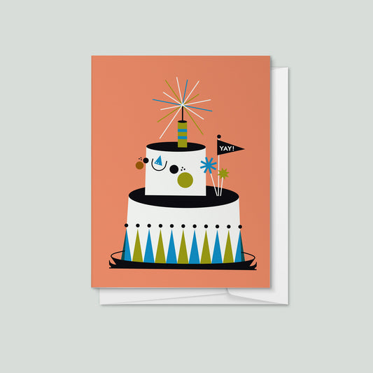 Yay! Birthday Cake Greeting Card