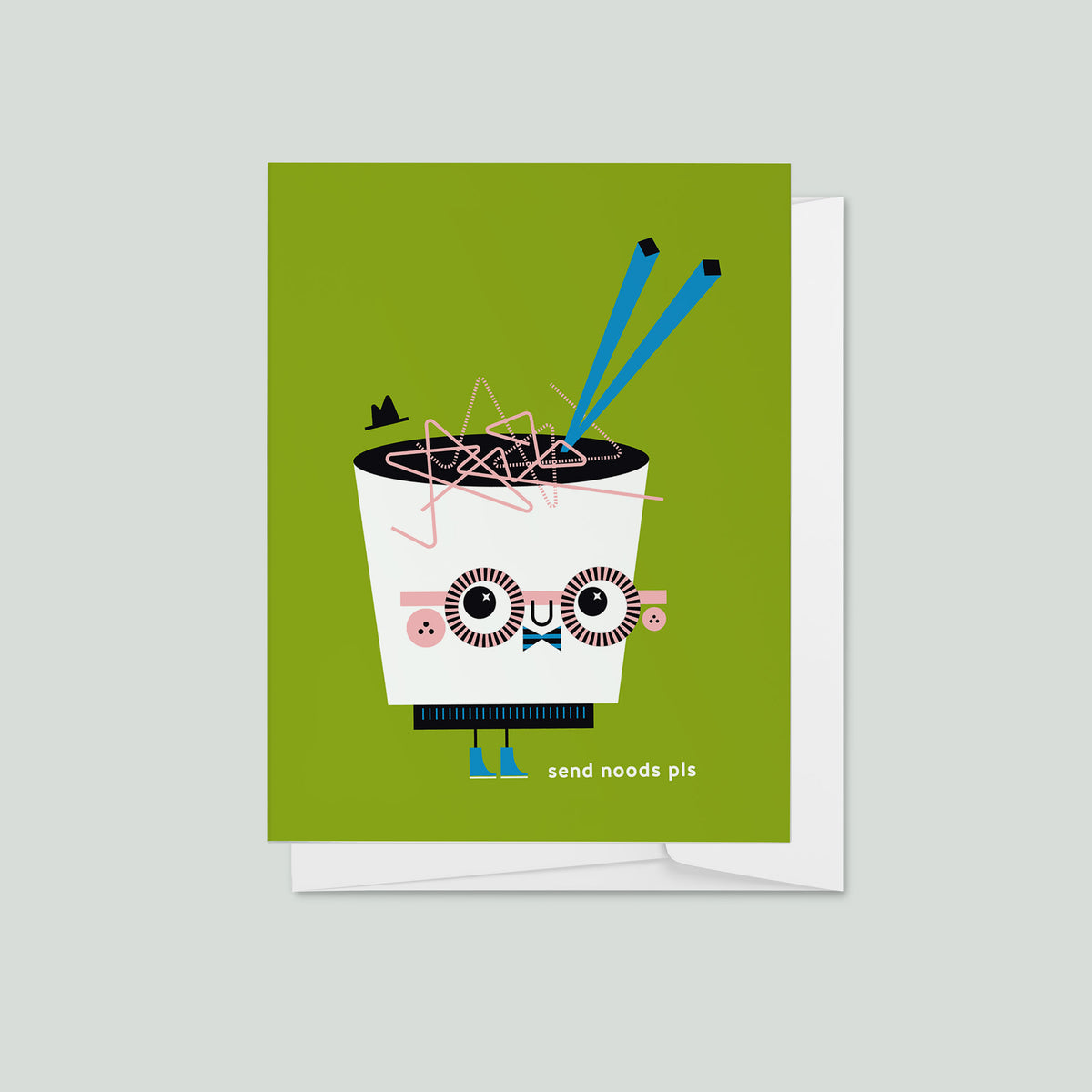 Send Noods Pls | Noodle Bowl Greeting Card