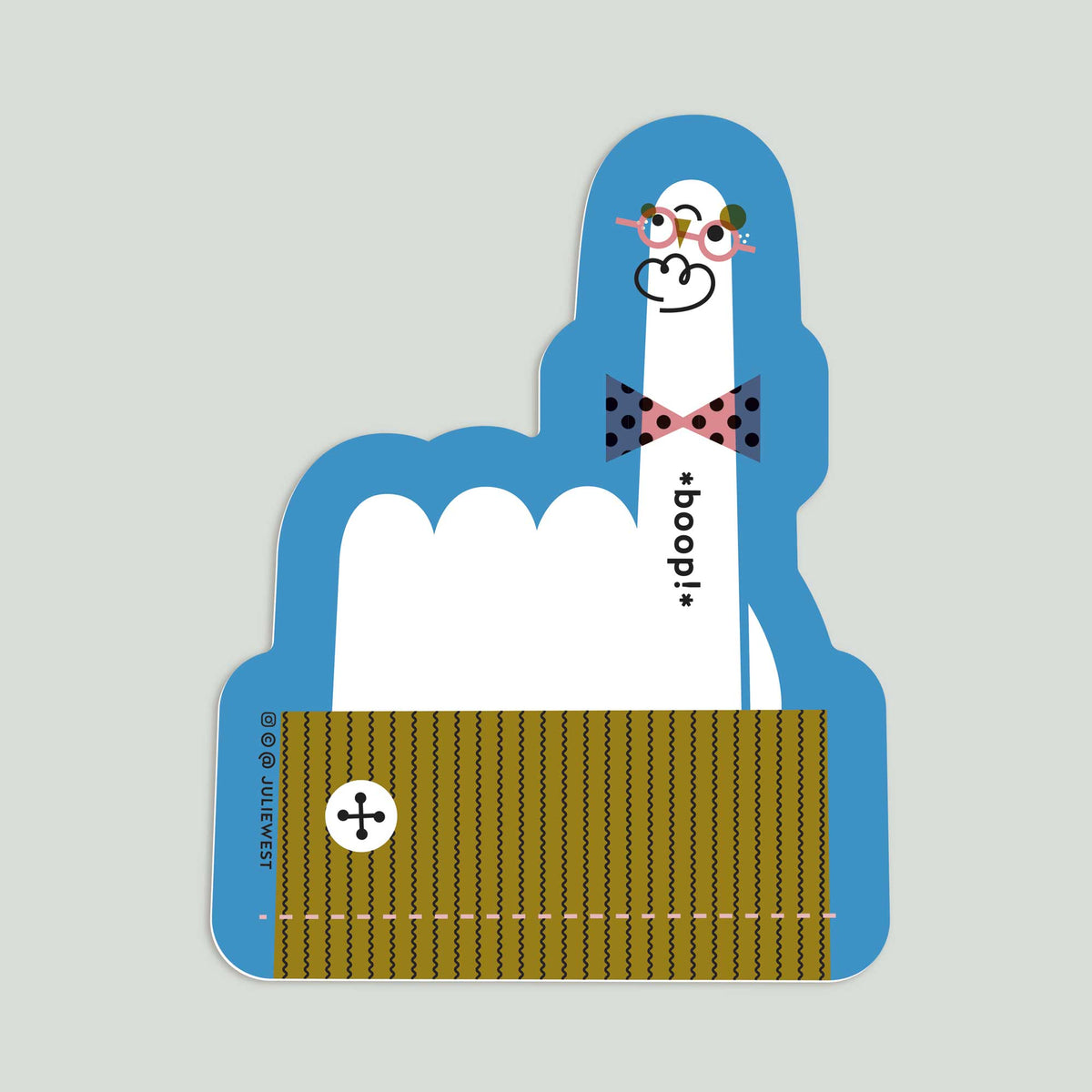 Boop! Finger Vinyl Sticker