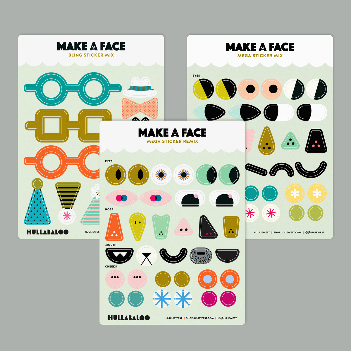 Make A Face Sticker Sheets