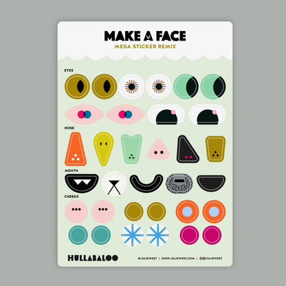 Make A Face Sticker Sheets