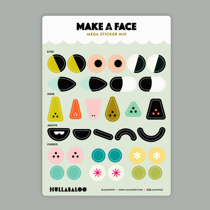 Make A Face Sticker Sheets
