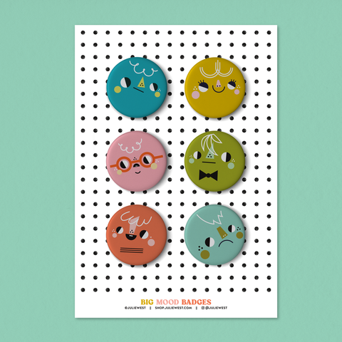 Big Mood Button Pin Badges