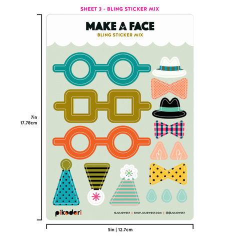 Make A Face Sticker Sheets