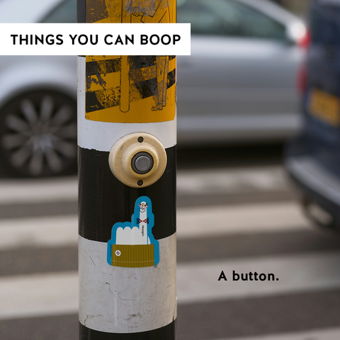 Boop! Finger Vinyl Sticker