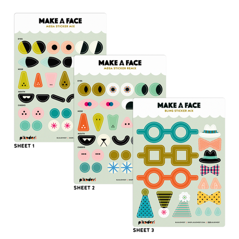 Make A Face Sticker Sheets