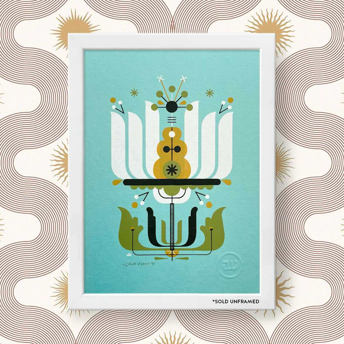 Flora - Blue & Orange Screenprint Set