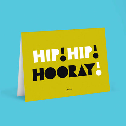 Hip! Hip! Hooray! & Huzzah Greeting Card (Final Stock)