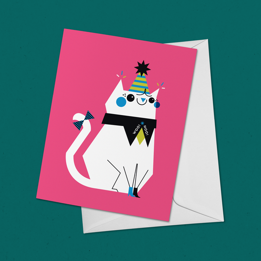 Party Cat Greeting Card