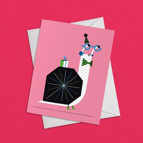 Belated Snail Greeting Card