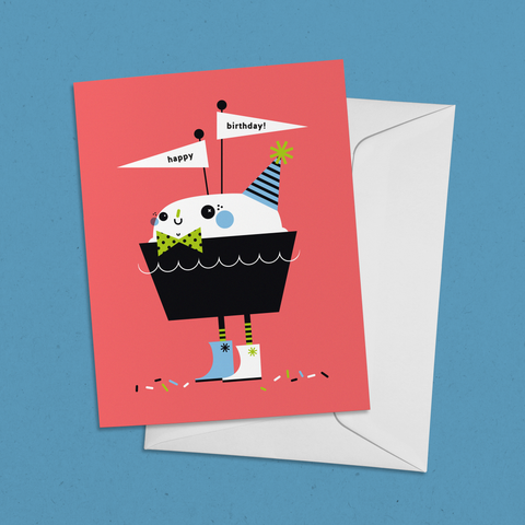 Cupcake  & Sprinkles Birthday Card
