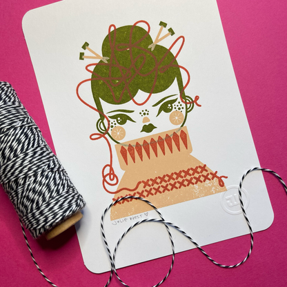 Unravel Gocco Screenprint