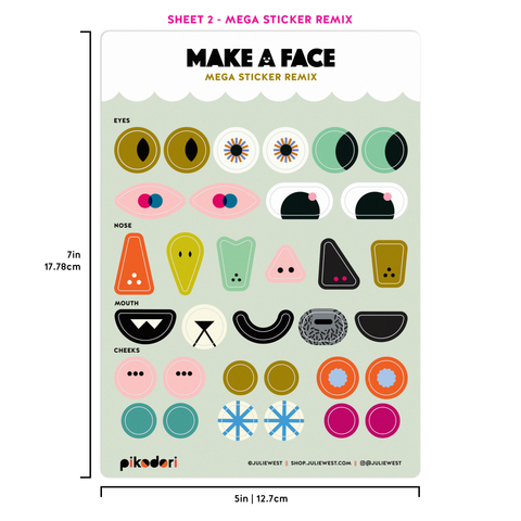Make A Face Sticker Sheets