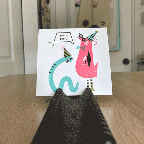 Party, Party Hand-Printed Notecard