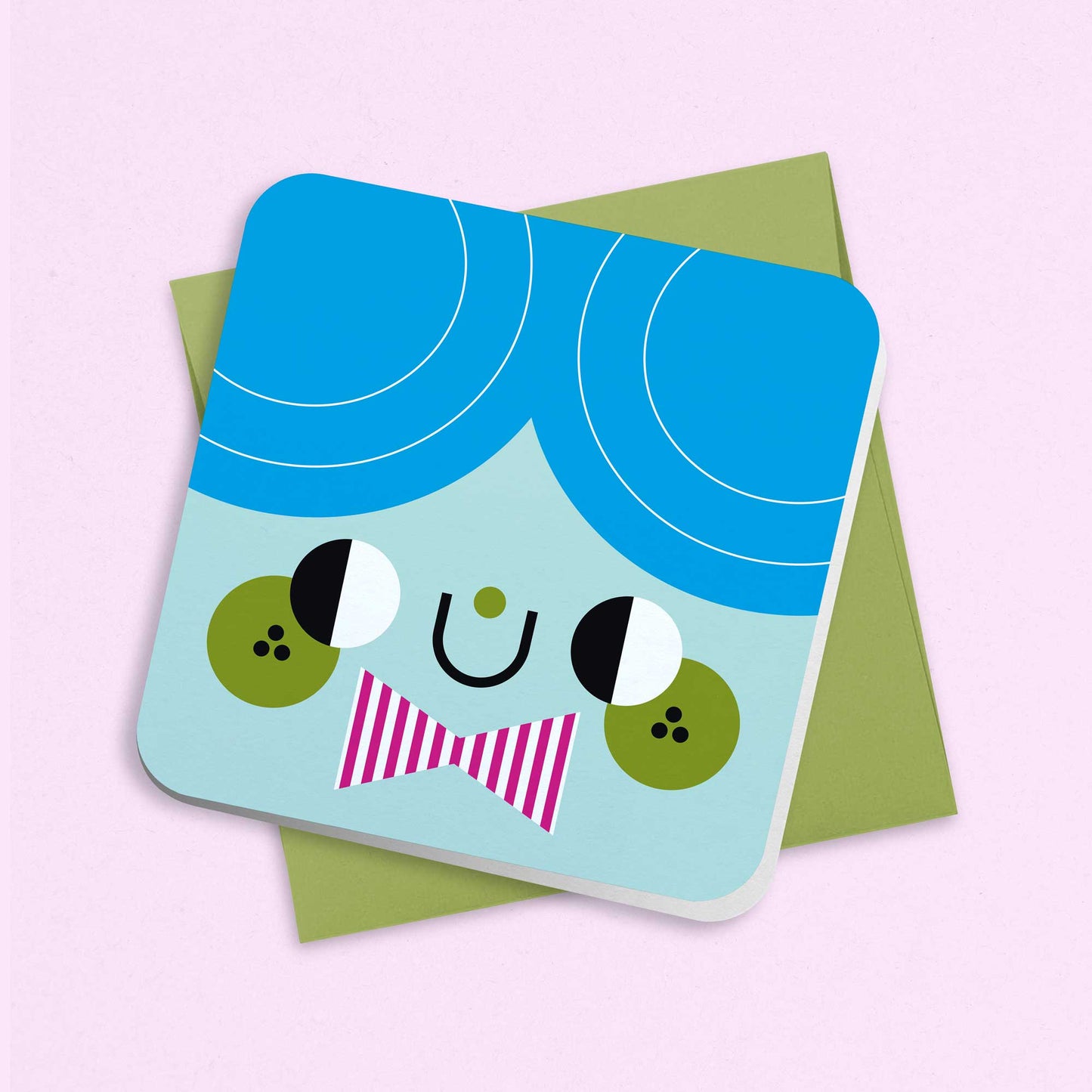 Blue Smiles Any Occasion Greeting Card (Final Stock)