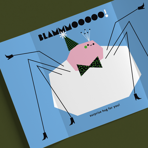 Surprise Spider Hug Gatefold Greeting Card