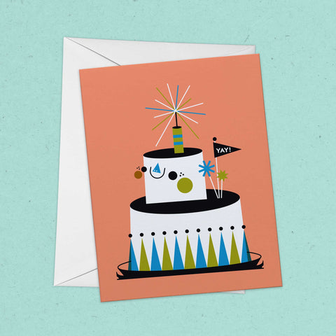 Yay! Birthday Cake Greeting Card