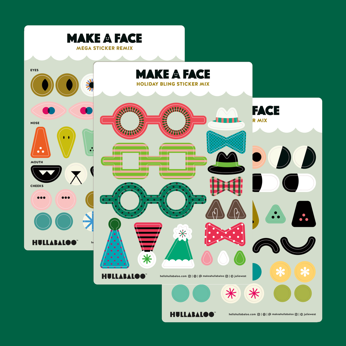 Special Edition Holiday Make A Face Sticker Sheet Set