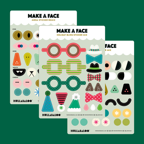 Special Edition Holiday Make A Face Sticker Sheet Set