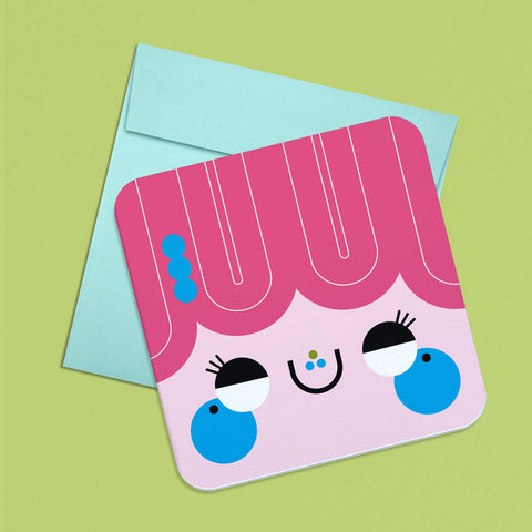 Pink Smiles Any Occasion Greeting Card