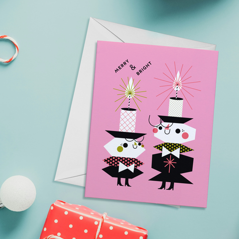 Merry & Bright | Holiday Candles Greeting Card
