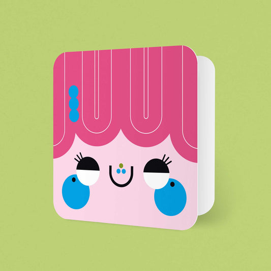 Pink Smiles Any Occasion Greeting Card