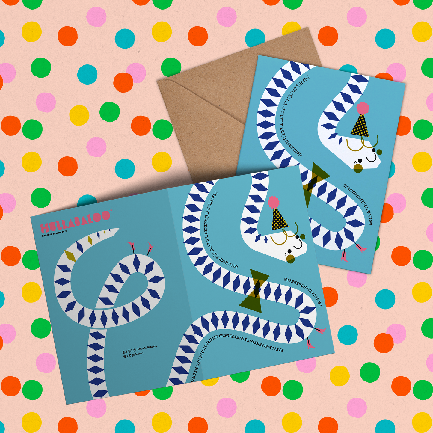 Surprise Snake Greeting Card (Final Stock)