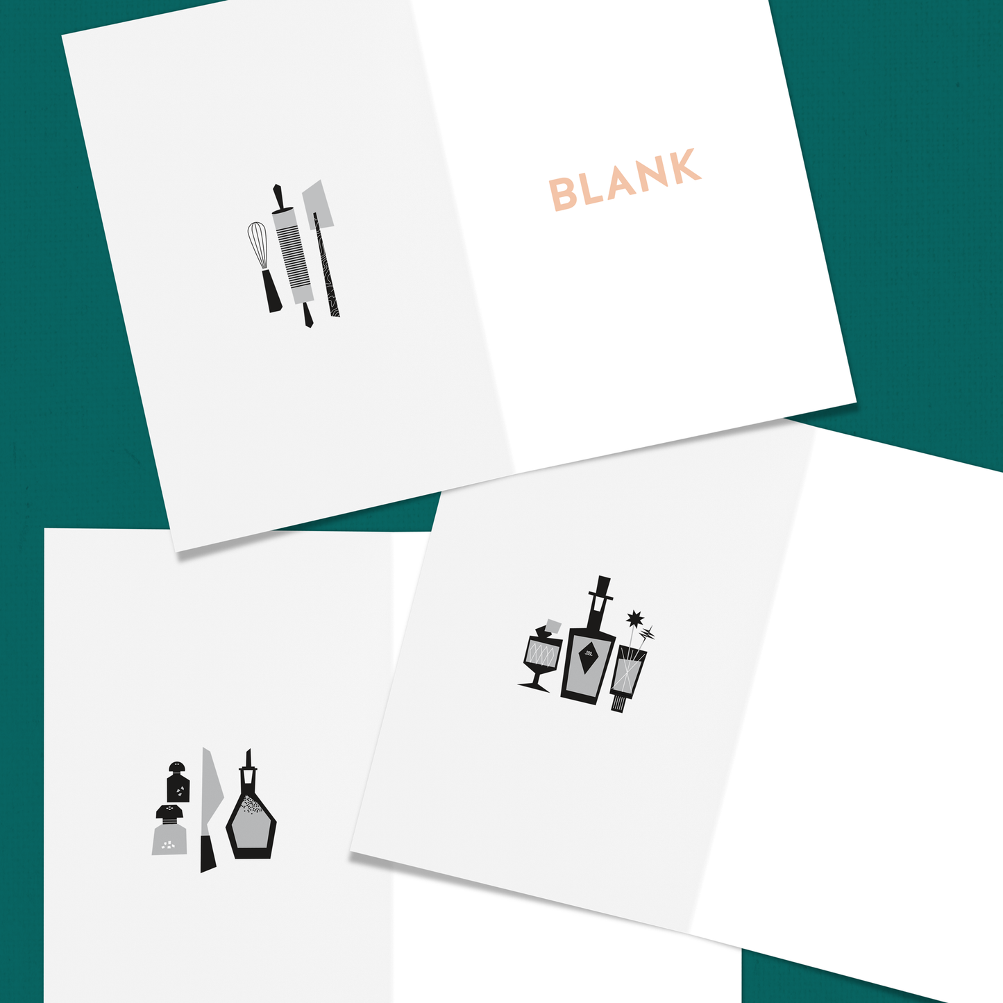 Recipe Card… Cards - 3 Card Set (Baking, Cooking, & Cocktails)
