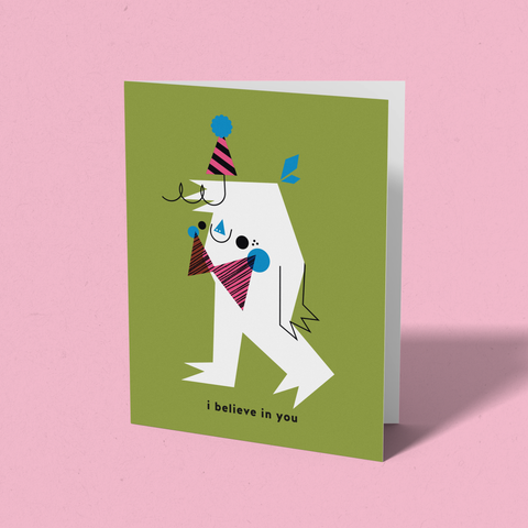 I Believe In YOU Cute Monster Greeting Card